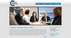 Desktop Screenshot of anubhavinfrastructure.com